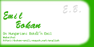 emil bokan business card